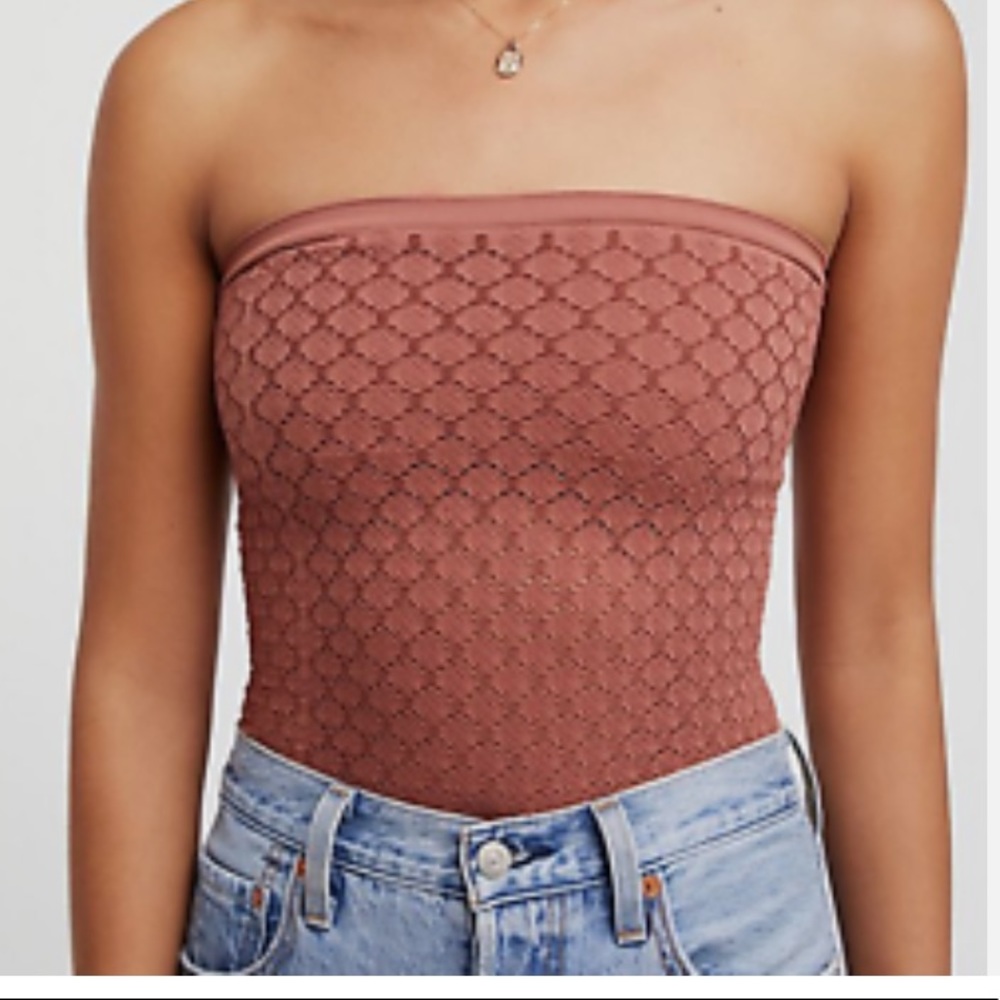 Free people tube top xs/s in TAN